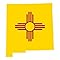 Signs 4 Fun STKNM30 NM State Shape Zia Lg Sticker, Yellow