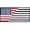 Signs 4 Fun STKP31 Thin Line with Flag Large Sticker, Red