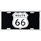 Signs 4 Fun Parody License Plate - Route 66 Shield Black - 12” x 6” Decorative License Plate Wall Decor - Decoration Plate Man Cave + Garage - Made in The USA
