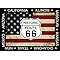 Signs 4 Fun Magnet – 66 Shield and Flag Funny Magnet - 3.5” x 2.5” Easy Remove Fridge Locker Magnet - Magnet for Gifts Decor - Made in USA