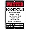 Signs 4 Fun SPSSU14 Wanted Boat Small Parking Sign