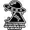 Signs 4 Fun STKNM28 NM Aliens Abducted Stick Family Lg Sticker, Black
