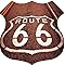 Signs 4 Fun STSR42 Route 66 Road Paint Small Sticker, Brown