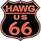 Signs 4 Fun Shield Sign | US Route 66 Hawg Shield Sign | 11 x 11.5 | Embossed Aluminum Sign | Made in The USA
