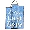 Signs 4 Fun WS35001 Live Laugh Love Wood Sign, Blue