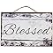 Signs 4 Fun WS35002 Blessed Wood Sign, Brown