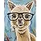 Desperate Enterprises Alpaca in Glasses Tin Sign - Nostalgic Vintage Metal Wall Décor - Made in USA