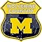 Signs 4 Fun Shield Sign | Michigan Univ Wolverine Country Shield Sign | 12” x 12” | Embossed Aluminum Sign | Made in The USA