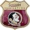 Signs 4 Fun Shield Sign | Florida State Seminoles Nation Shield Sign | 12 x 12 | Embossed Aluminum Sign | Made in the USA