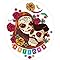 Signs 4 Fun STSAZ96 AZ Day of The Dead Sm Sticker, Brown