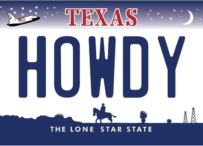 Signs 4 Fun Magnet – TX Howdy Funny Magnet - 3.5” x 2.5” Easy Remove Fridge Locker Magnet - Magnet for Gifts Decor - Made in USA