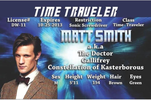 Signs 4 Fun NDRIDS Matt Smith's Driver's License