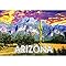 Signs 4 Fun Magnet – AZ Arizona Mountains Funny Magnet - 3.5” x 2.5” Easy Remove Fridge Locker Magnet - Magnet for Gifts Decor - Made in USA