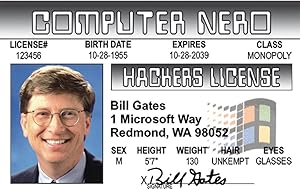Signs 4 Fun Parody Driver’s License | Bill Gates ID | Fake ID Novelty Card | Collectible Trading Card Driver’s License | Novelty Gift for Holidays | Made in The USA