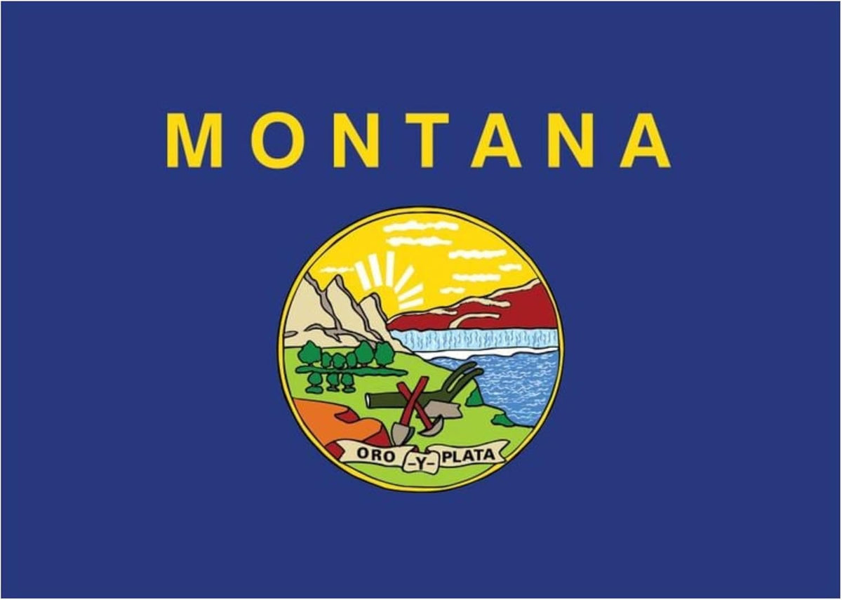 Signs 4 Fun Magnet Montana Flag Funny Magnet - 3.5 x 2.5 Easy Remove Fridge Locker Magnet - Magnet for Gifts Decor - Made in USA