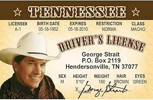 Signs 4 Fun Parody Driver’s License | TN - George ID | Fake ID Novelty Card | Collectible Trading Card Driver’s License | Novelty Gift for Holidays | Made in The USA
