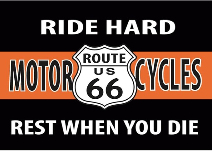 Signs 4 Fun Magnet – 66 Motorcycles Funny Magnet - 3.5” x 2.5” Easy Remove Fridge Locker Magnet - Magnet for Gifts Decor - Made in USA