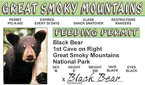 Signs 4 Fun Parody ID | Smokey Mt. Bear Driver’s License | Fake ID Novelty Card | Collectible Trading Card Driver’s License | Novelty Gift for Holidays | Made in The USA