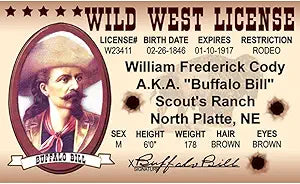 Signs 4 Fun Parody Driver’s License | Buffalo Bill ID | Fake ID Novelty Card | Collectible Trading Card Driver’s License | Novelty Gift for Holidays | Made in The USA