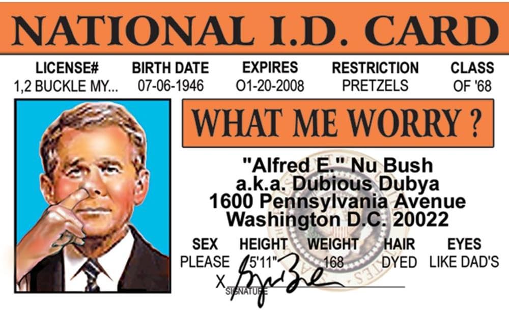 Signs 4 Fun Parody ID | Pres. Me Worry Driver s License | Fake ID Novelty Card | Collectible Trading Card Driver s License | Novelty Gift for Holidays | Made in The USA