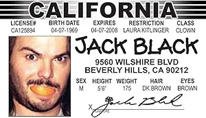 Signs 4 Fun Parody ID | Jack Black Driver’s License | Fake ID Novelty Card | Collectible Trading Card Driver’s License | Novelty Gift for Holidays | Made in the USA