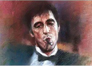 Signs 4 Fun Magnet – Pacino with Cigar Funny Magnet - 3.5” x 2.5”