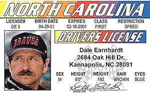 igns 4 Fun Parody ID | Earnhardt Driver’s License | Fake ID Novelty Card | Collectible Trading Card Driver’s License | Novelty Gift for Holidays | Made in The USA