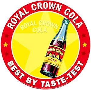 Signs 4 Fun Round Sign | RC Cola Best by Taste Sign | 12” Diameter | Embossed Aluminum Sign | Made in the USA