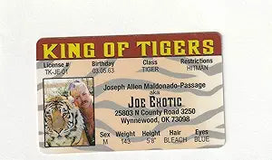Sign4Fun NTKIDJE Joe Exotic ID Card from Netflix King of Tigers