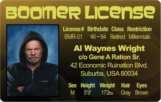 Signs 4 Fun Parody Driver s License | Boomer ID | Fake ID Novelty Card | Collectible Trading Card Driver s License | Novelty Gift for Holidays | Made in the USA