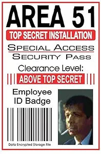 Signs 4 Fun Parody ID | Area 51 ID Necklace | Fake ID Novelty Card | Collectible Trading Card Neck ID | Novelty Gift for Holidays | Made in The USA