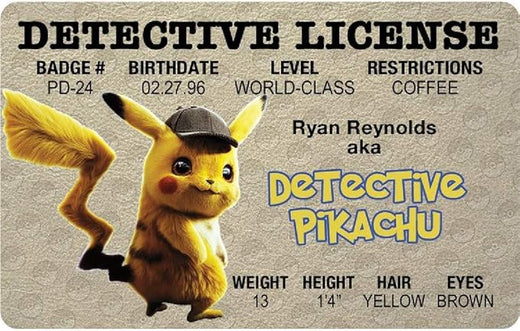 Signs 4 Fun Parody ID | Detective Pikachu ID | Fake ID Novelty Card | Collectible Trading Card Driver’s License | Novelty Gift for Holidays | Made in The USA