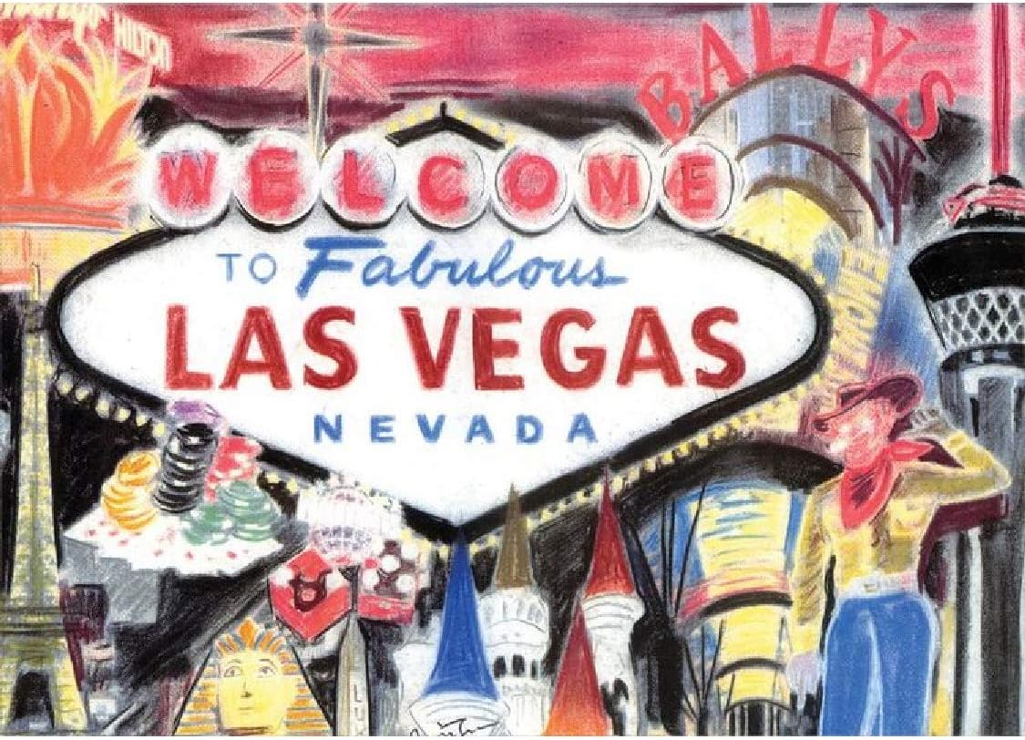Signs 4 Fun Magnet Las Vegas Funny Magnet - 3.5 x 2.5 Easy Remove Fridge Locker Magnet - Magnet for Gifts Decor - Made in USA