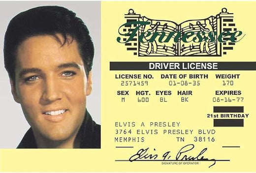 Signs 4 Fun Parody ID | Elvis ID | Fake ID Novelty Card | Collectible Trading Card Driver’s License | Novelty Gift for Holidays | Made in the USA