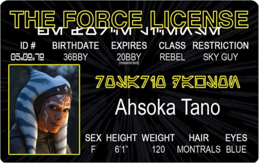 Signs 4 Fun Parody Driver s License | Ahsoka Tano ID | Fake ID Novelty Card | Collectible Trading Card Driver s License | Novelty Gift for Holidays | Made in the USA