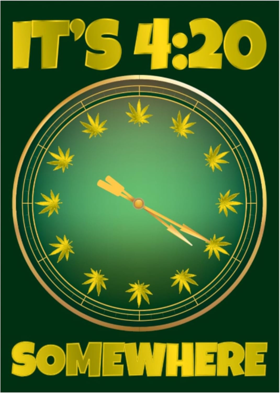Signs 4 Fun Magnet It's 420 Somewhere Funny Magnet - 3.5 x 2.5 Easy Remove Fridge Locker Magnet - Magnet for Gifts Decor - Made in USA