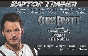Signs 4 Fun Parody ID | Chris Pratt Driver’s License | Fake ID Novelty Card | Collectible Trading Card Driver’s License | Novelty Gift for Holidays | Made in The USA