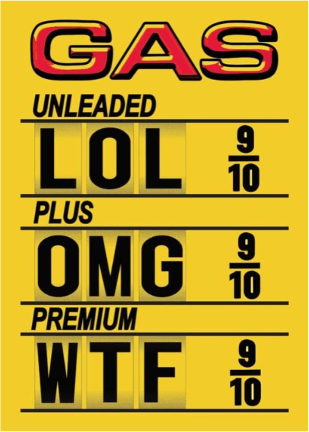Signs 4 Fun Magnet Gas Prices Funny Magnet - 3.5 x 2.5 Easy Remove Fridge Locker Magnet - Magnet for Gifts Decor - Made in USA