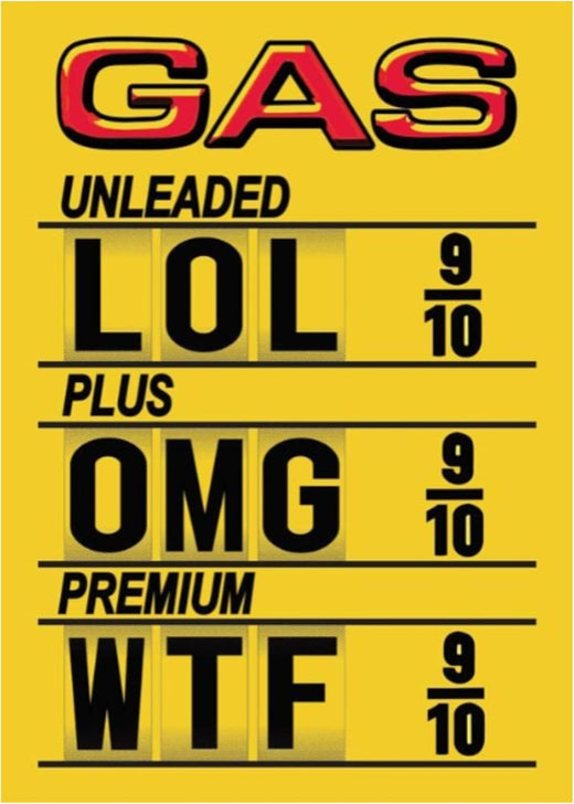 Signs 4 Fun Magnet Gas Prices Funny Magnet - 3.5 x 2.5 Easy Remove Fridge Locker Magnet - Magnet for Gifts Decor - Made in USA