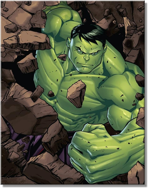 Desperate Enterprises Hulk Rendered Tin Sign - Nostalgic Vintage Metal Wall Decor - Made in USA