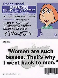 Signs 4 Fun Parody ID | Lois Griffin ID | Fake ID Novelty Card