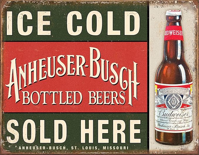 Desperate Enterprises Sign Anheuser Busch Ice Cold Sold Here Sign