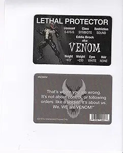 Signs 4 Fun Parody ID | Venom ID | Fake ID Novelty Card | Collectible Trading Card Driver’s License | Novelty Gift for Holidays | Made in The USA