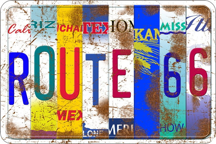 Signs 4 Fun Decorative Parking Sign | 66 State | 8 x12 | Embossed Aluminum Sign | Made in the USA | S4C66