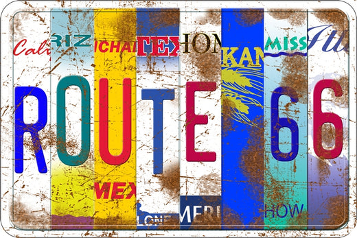 Signs 4 Fun Decorative Parking Sign | 66 State | 8 x12 | Embossed Aluminum Sign | Made in the USA | S4C66