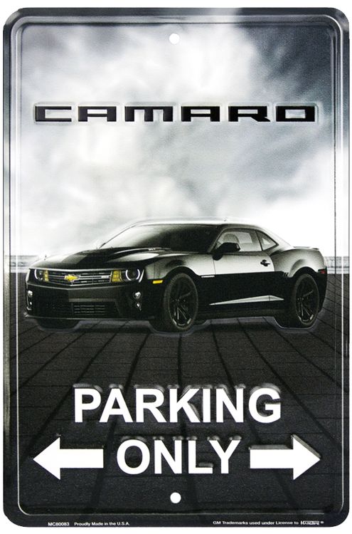 Signs 4 Fun Decorative Parking Sign | Camaro | 8” x12” | Embossed Aluminum Sign | Made in the USA | S4CAC