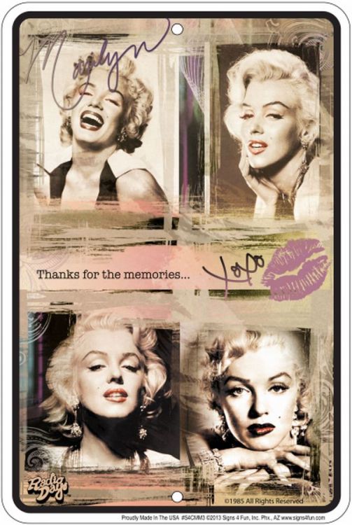 Signs 4 Fun Decorative Parking Sign | Marilyn Thanks | 8 x12 | Embossed Aluminum Sign | Made in the USA | S4CMM3