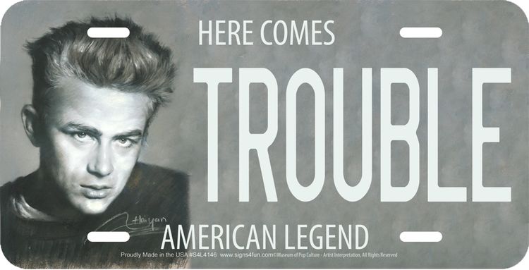 Signs 4 Fun Parody License Plate | Trouble James Dean | 12 x 6 Decorative License Plate | Decoration Plate for Vehicle/Wall | Man Cave Decorations | Made in The USA