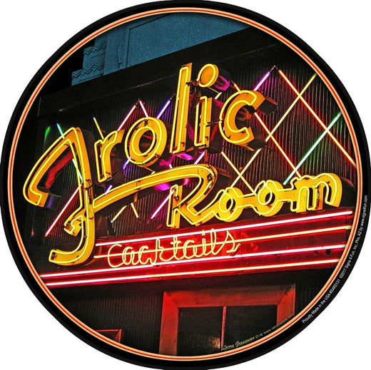 Signs 4 Fun Round Sign | Frolic Room Sign | 12 Diameter | Embossed Aluminum Sign | Made in the USA