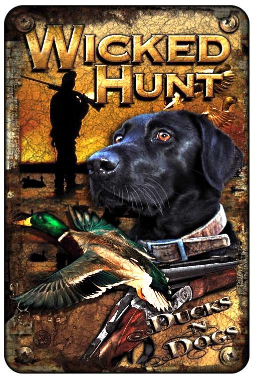Signs 4 Fun Decorative Parking Sign | Wicked Hunt | 8 x12 | Embossed Aluminum Sign | Made in the USA | S4S2114